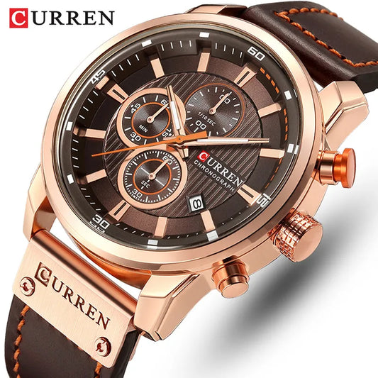 CURREN Brand Watch Men Leather Sports Watches Men's