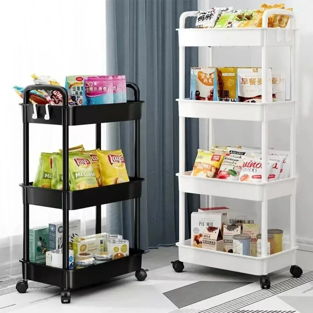 Bookshelf Storage Trolley - Mobile  Storage Rack