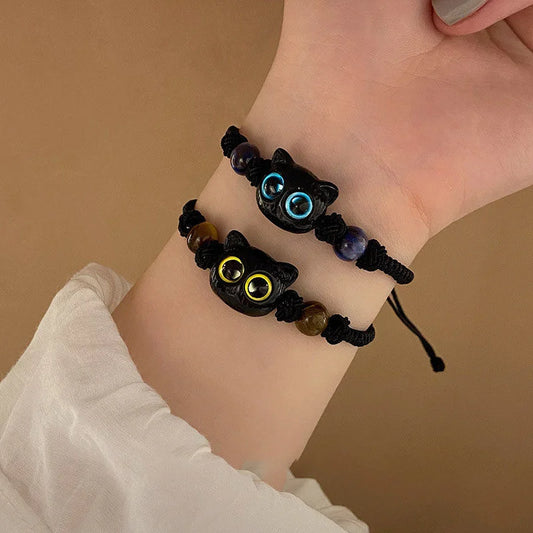 Cute Big Eye Cat Bracelets for Women